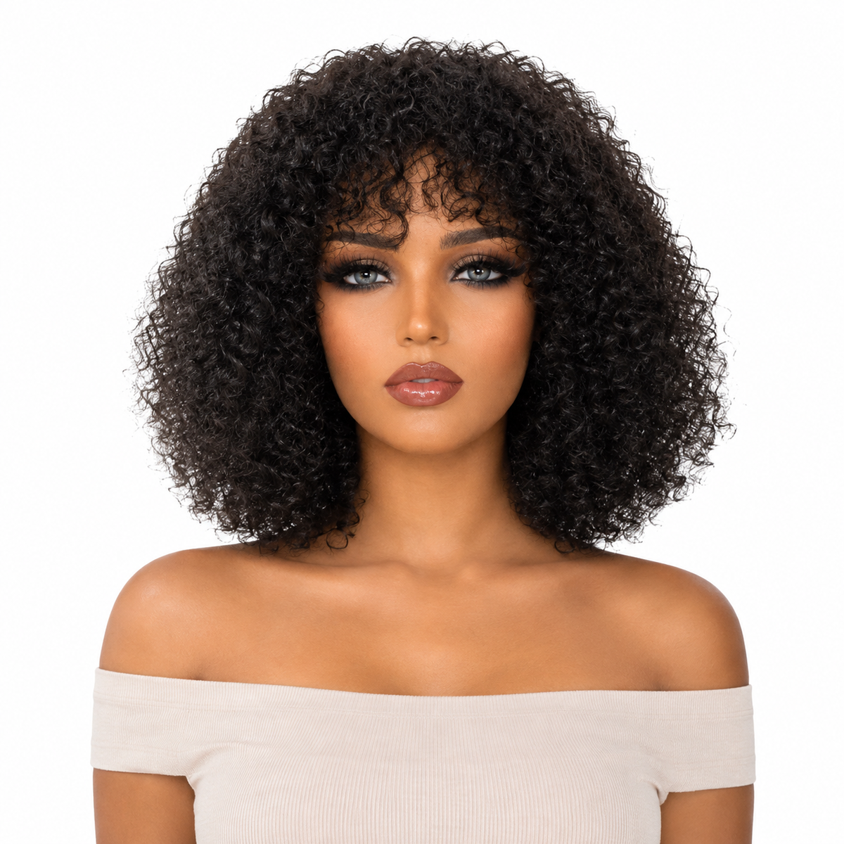 Imani 12' - Perruque Curly Bob Cheveux Naturels | Courte
