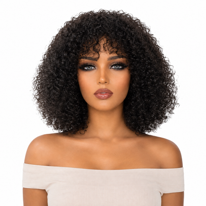 Imani 12' - Perruque Curly Bob Cheveux Naturels | Courte