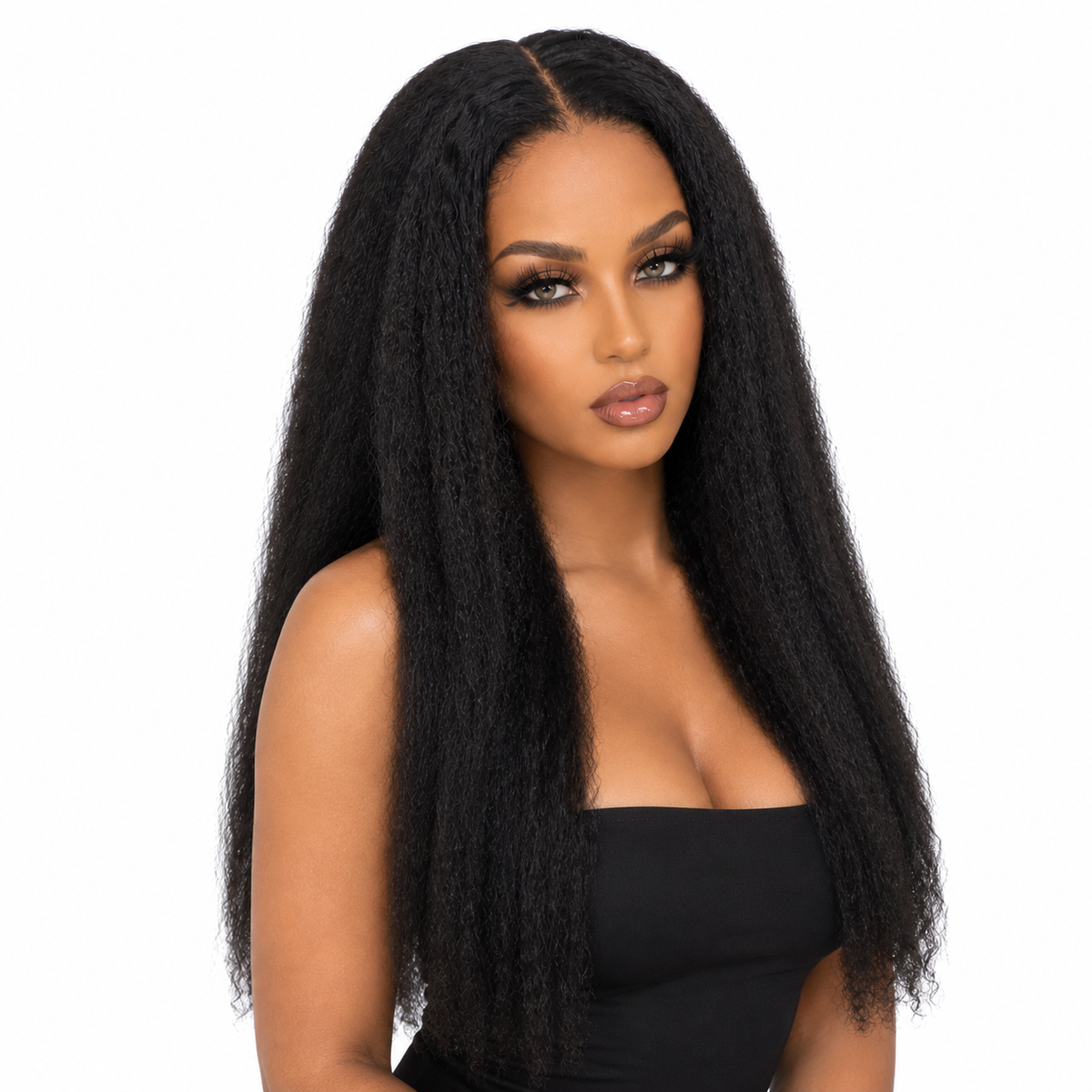 Emilia 24' - Perruque Kinky Straight Cheveux Naturels | Lace